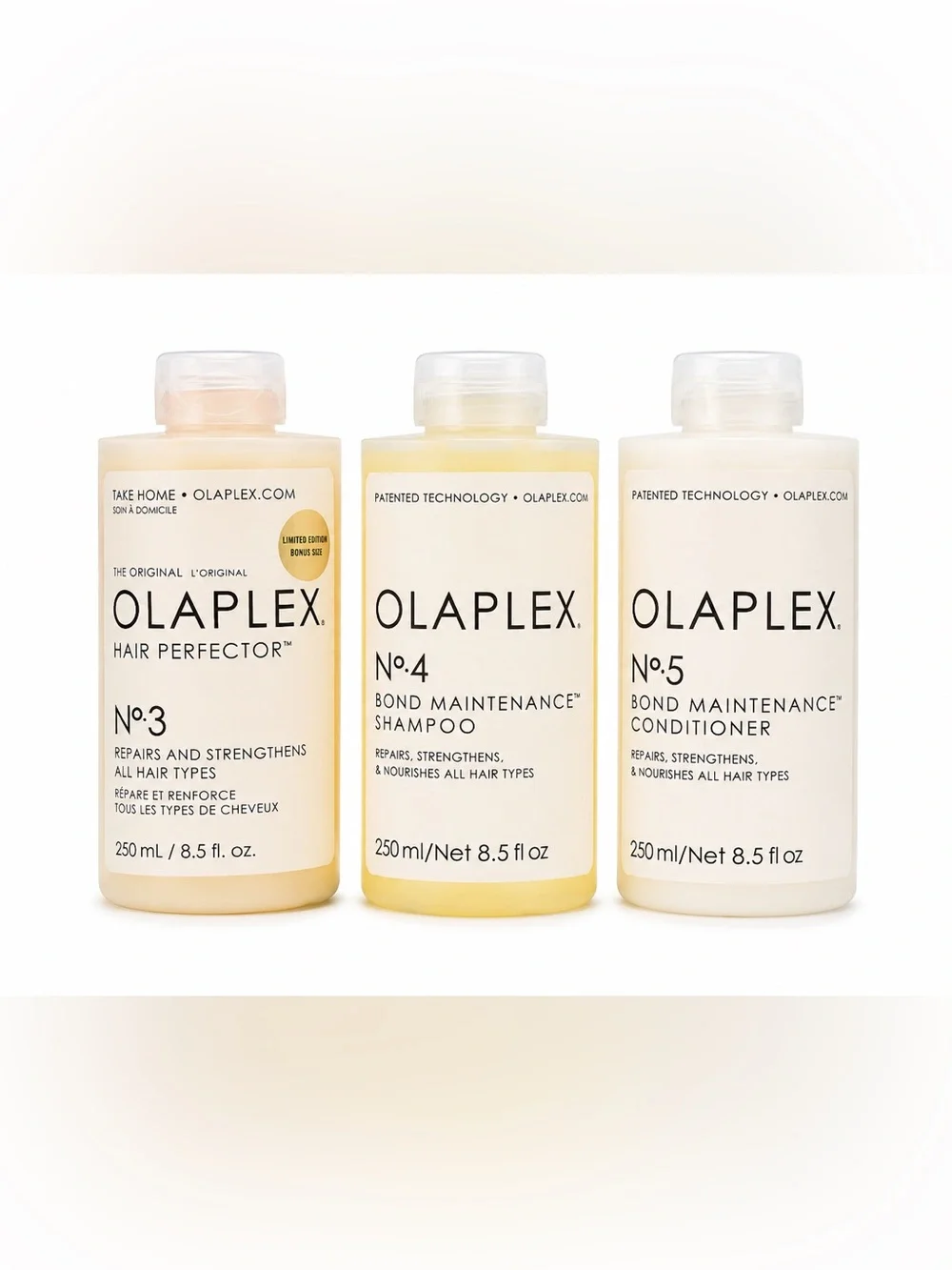 OLAPLEX No.3 No.4 No.5 Hair Perfector Shampoo Conditioner 8.5 oz 3pc Set